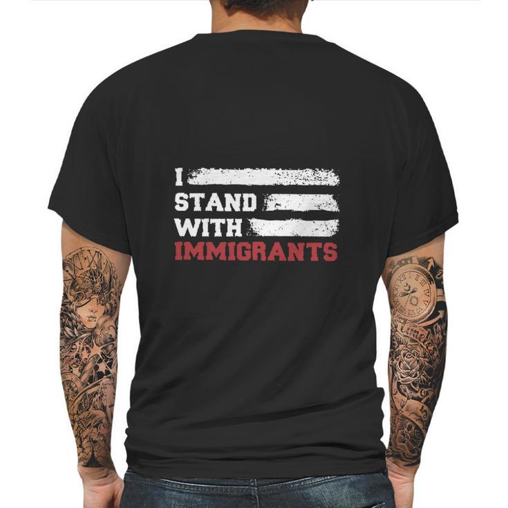 I Stand With Immigrants Mens Back Print T-shirt