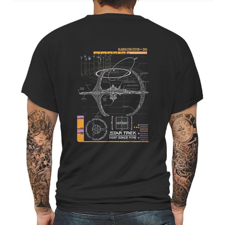 Star Trek Ds9 Bajoran System Schematic Mens Back Print T-shirt