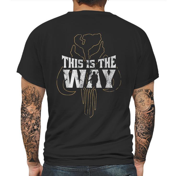 Star Wars The Mandalorian This Is The Way Mythosaur Overlay Mens Back Print T-shirt