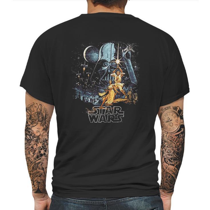 Star Wars A New Hope Vintage Poster Mens Back Print T-shirt