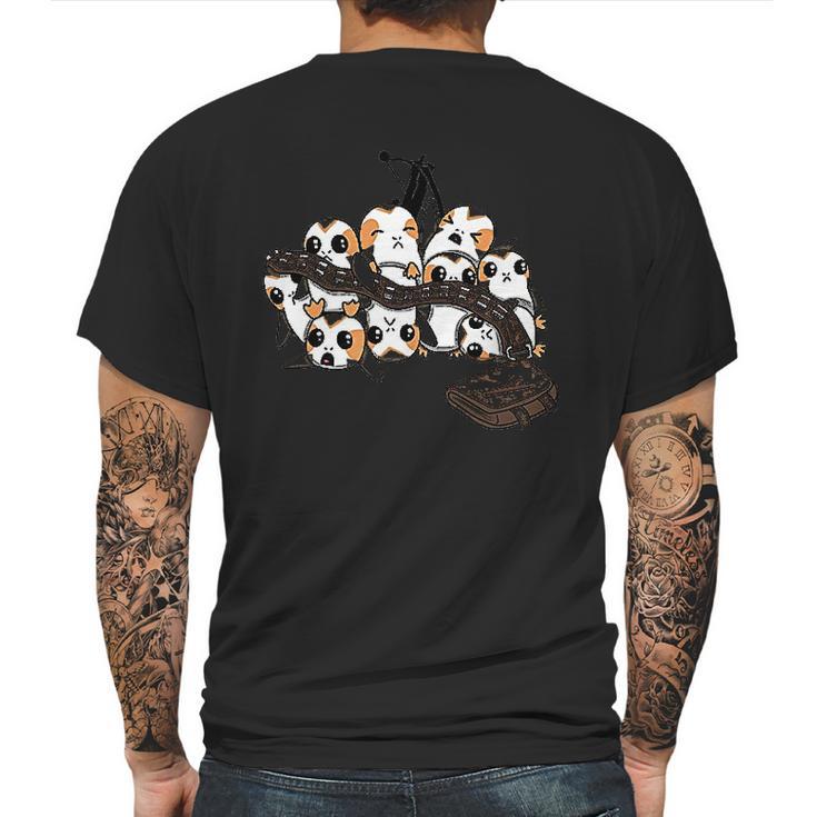 Star Wars Porgs Playing With Chewbaccas Things Mens Back Print T-shirt