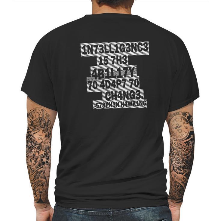 Stephen Hawking Intelligence Mens Back Print T-shirt