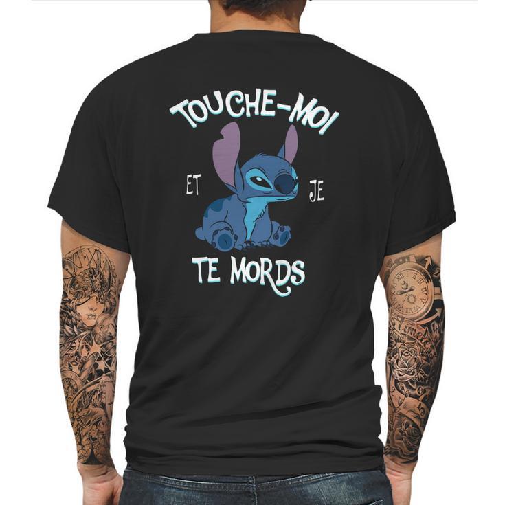 Stitch Touche Moi Et Je Te Mords Mens Back Print T-shirt