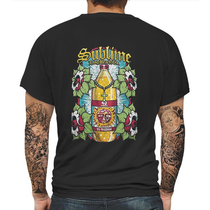 Sublime 40 Oz Bottle Slim Fit Mens Back Print T-shirt