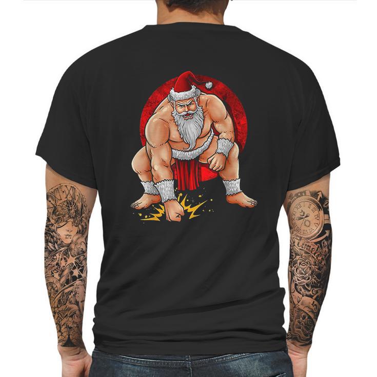 Sumo Santa Mens Back Print T-shirt