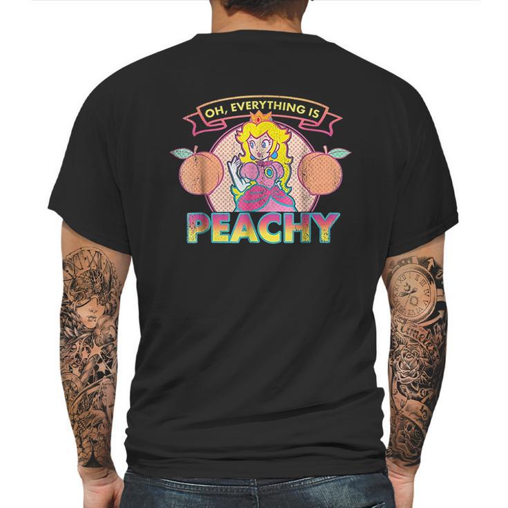 Super Mario Princess Peach Everything Peachy Mens Back Print T-shirt