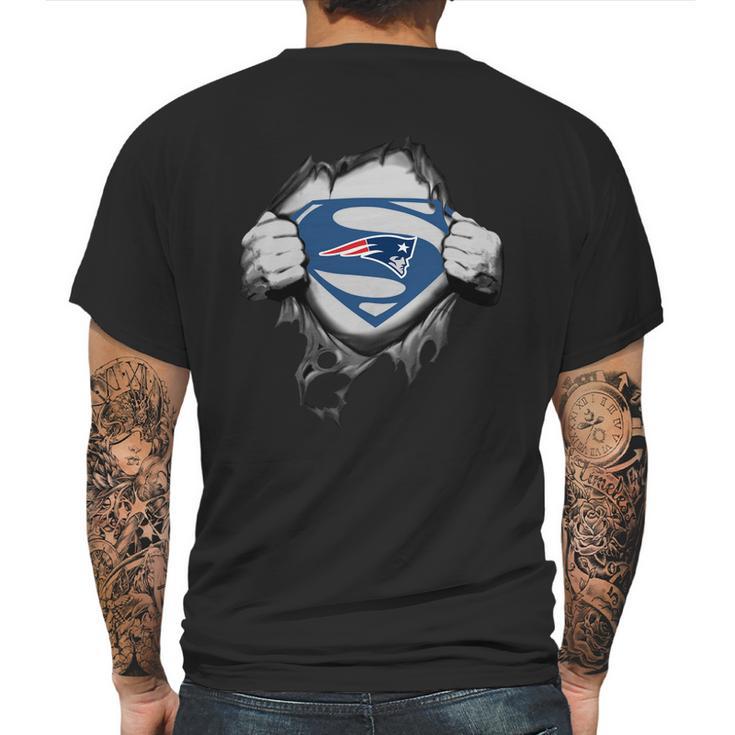 Superman New England Patriots Shirt Mens Back Print T-shirt