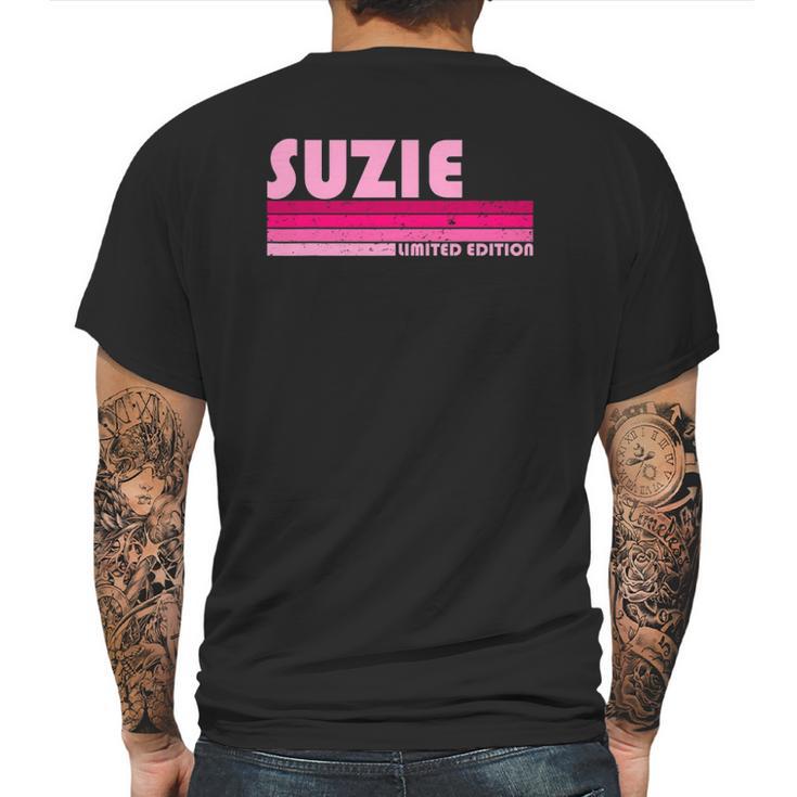 Suzie Name Personalized Retro Vintage 80S 90S Birthday Mens Back Print T-shirt