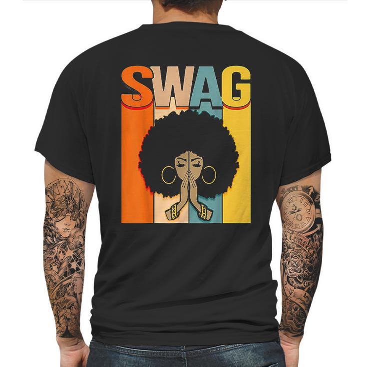 Swag Vintage Melanin Queen Mens Back Print T-shirt