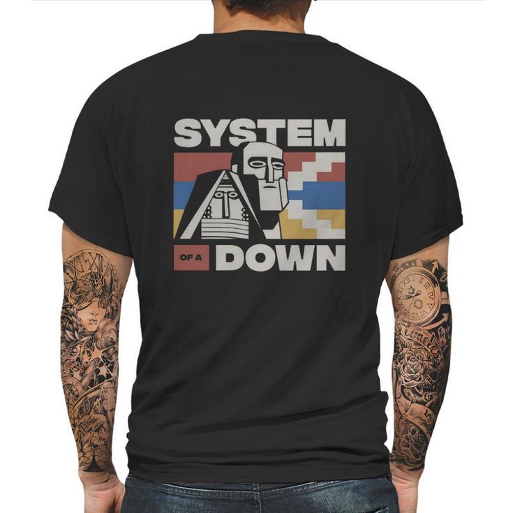 System Of A Down Vinyl Mens Back Print T-shirt