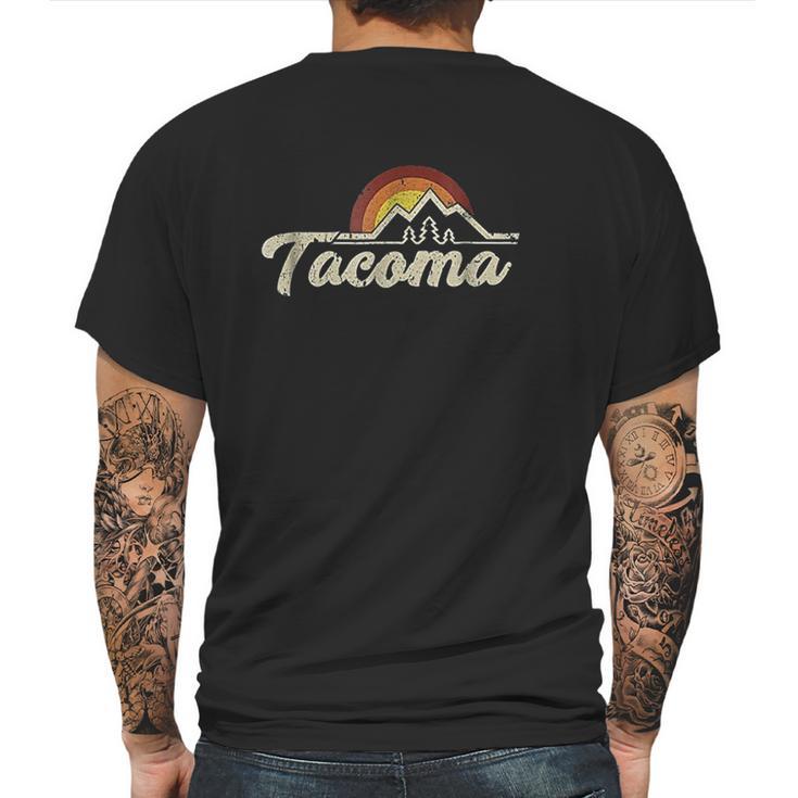 Tacoma Wa Throwback Mens Back Print T-shirt