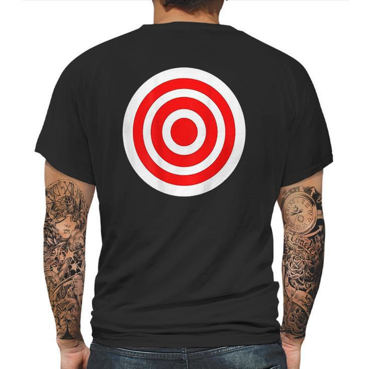 Target Funny Printed On The Back Bulls Eye Gift Mens Back Print T-shirt