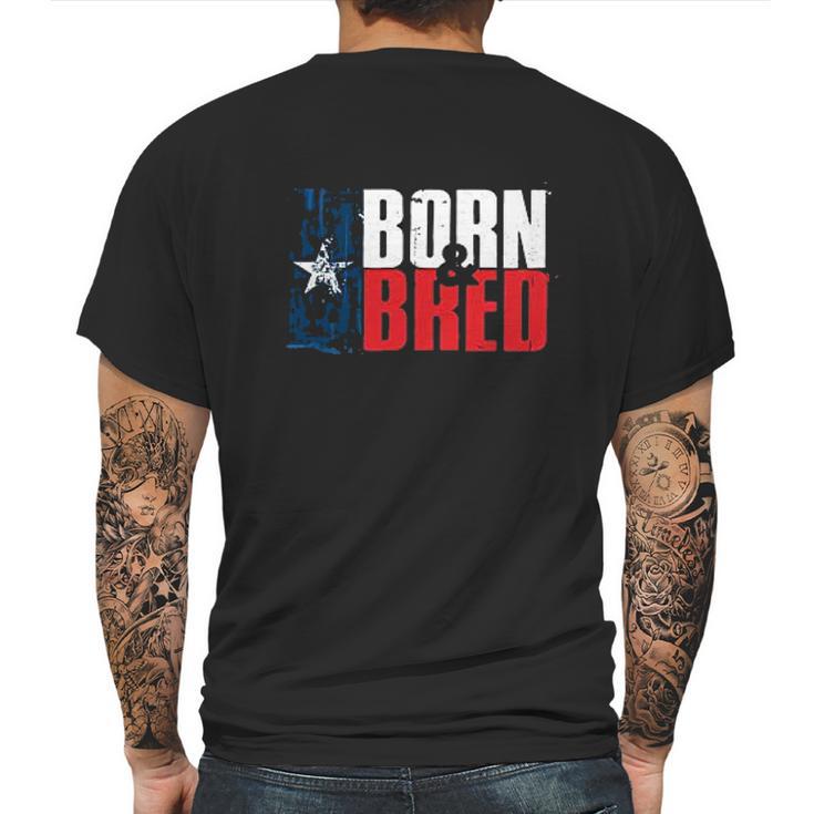 Texas Born And Bred Mens Back Print T-shirt