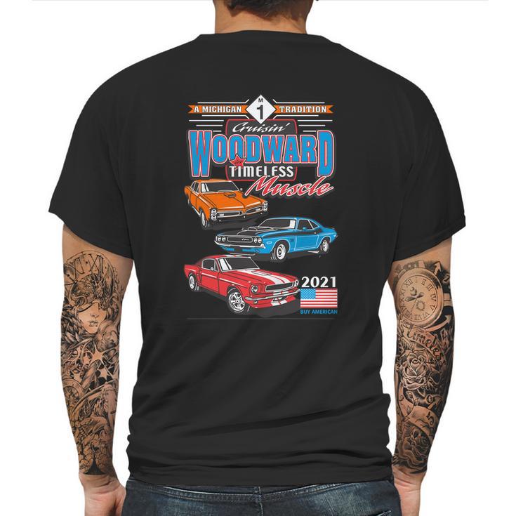 Timeless Muscle Woodward Ave M1 Mens Back Print T-shirt