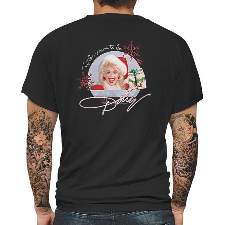 Tis The Season To Be Dolly Vintage Mens Back Print T-shirt