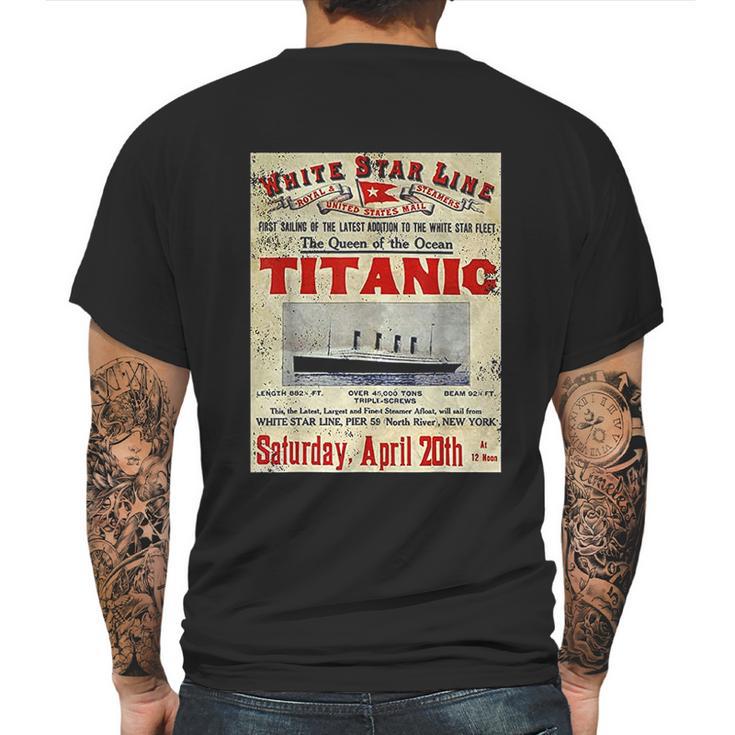 Titanic Sinking Titanic Gift Mens Back Print T-shirt