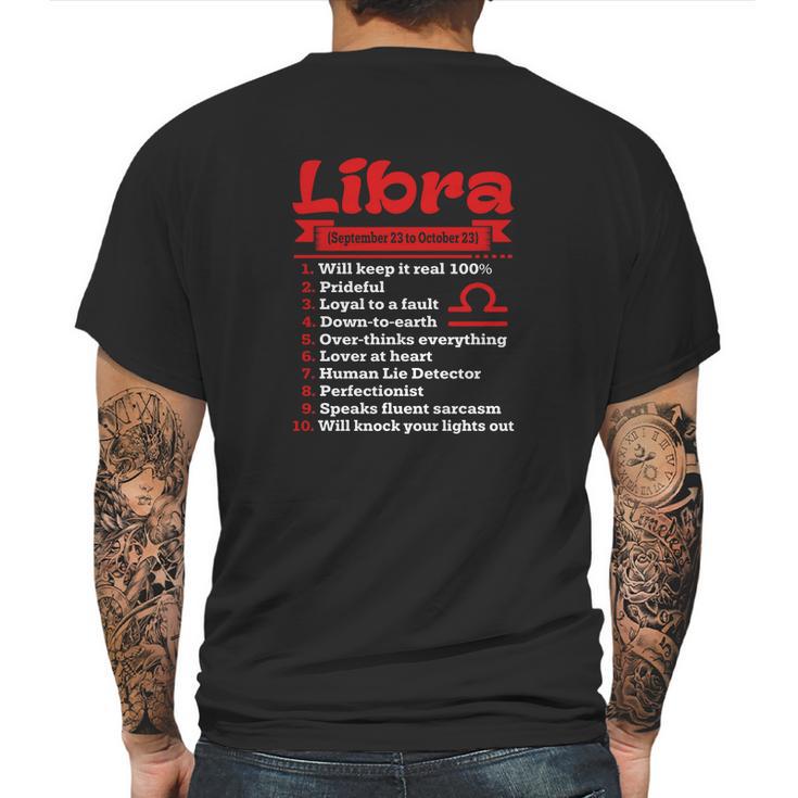 Top Ten Signs To Spot True Libra Red Color Mens Back Print T-shirt