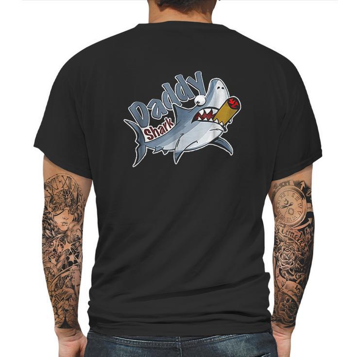 Tough Smoking Daddy Shark Mens Back Print T-shirt