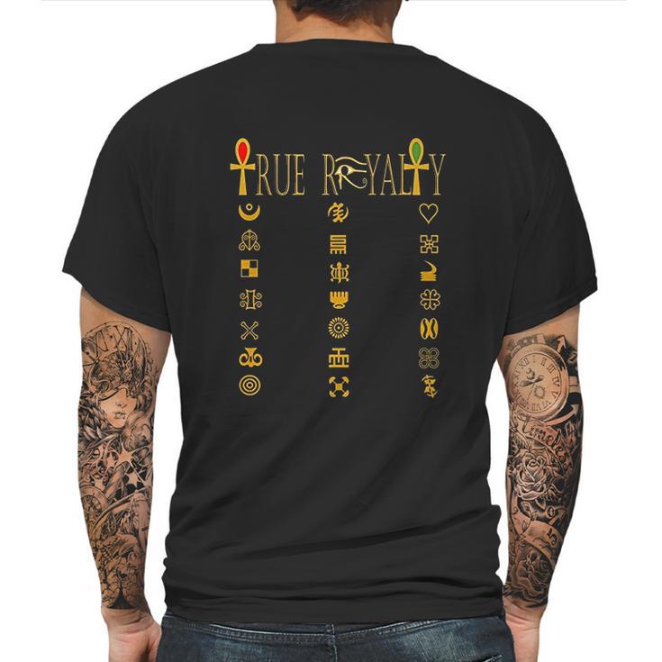 True Royalty Melanin Kemetic Adinkra Mens Back Print T-shirt