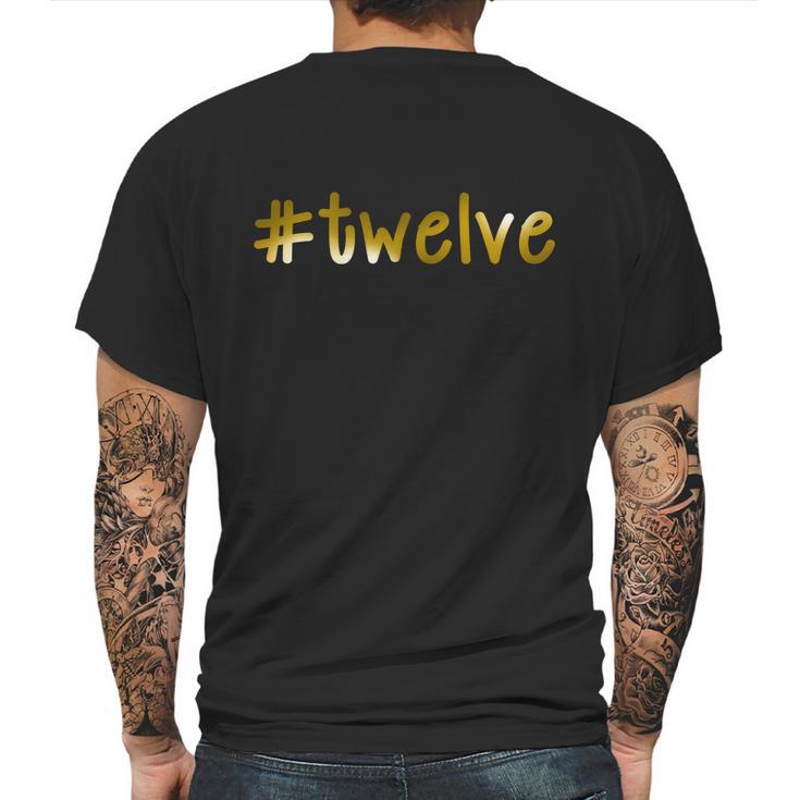 Twelve 12Th Birthday Gold Logo Mens Back Print T-shirt