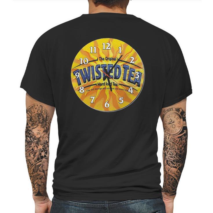 Twisted Tea Funny Clock Mens Back Print T-shirt