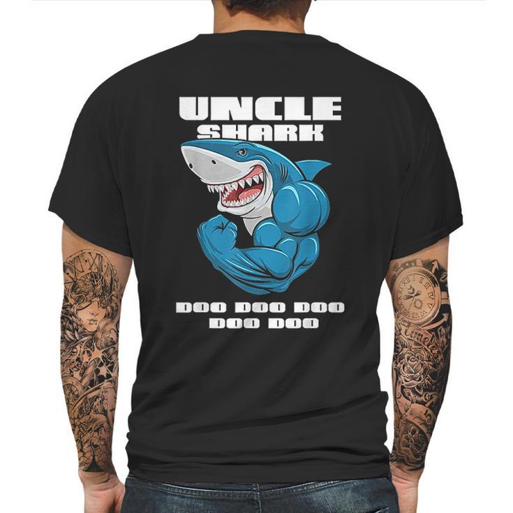 Uncle Shark Doo Doo Doo Mens Back Print T-shirt