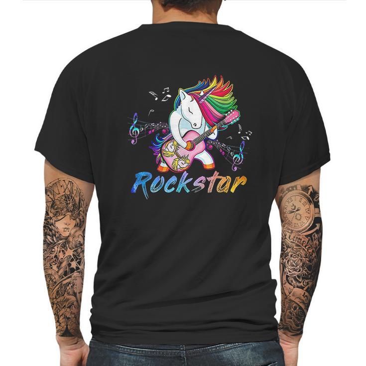 Unicorn Rock Star Guitar Rocking Music Singer Mens Back Print T-shirt