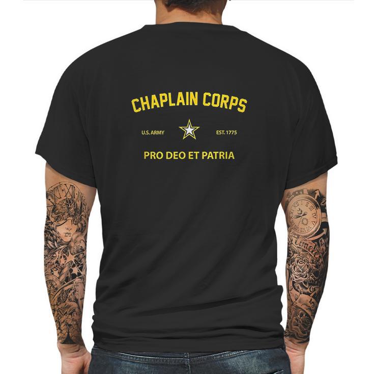 Us Army Chaplain Corps Mens Back Print T-shirt