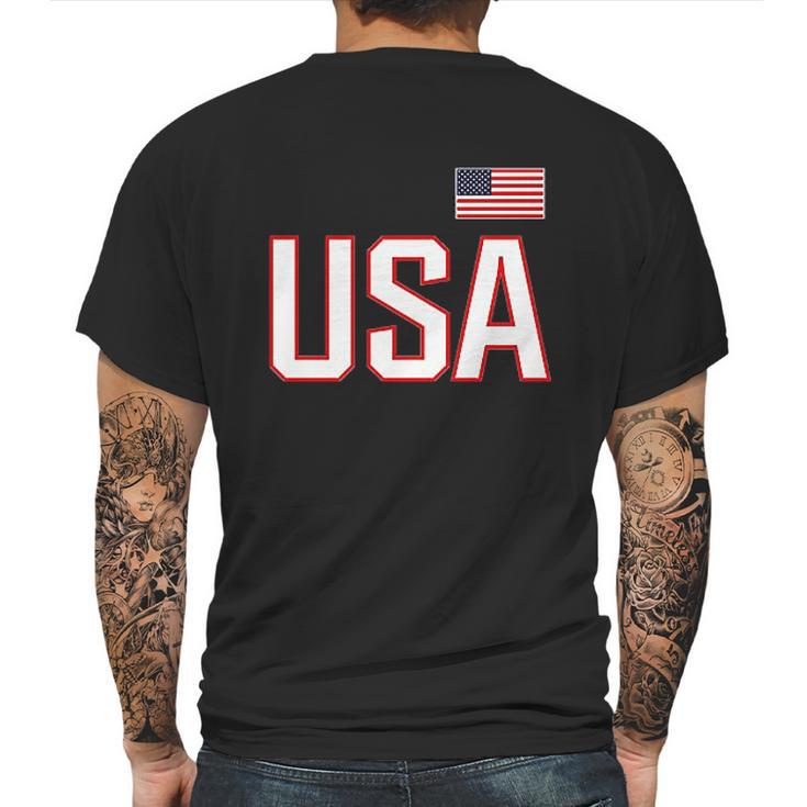 Usa National Pride Deluxe Soft Mens Back Print T-shirt