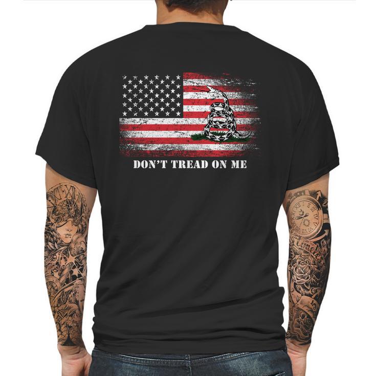 Usa Vintage Flag Dont Tread On Me Mens Back Print T-shirt