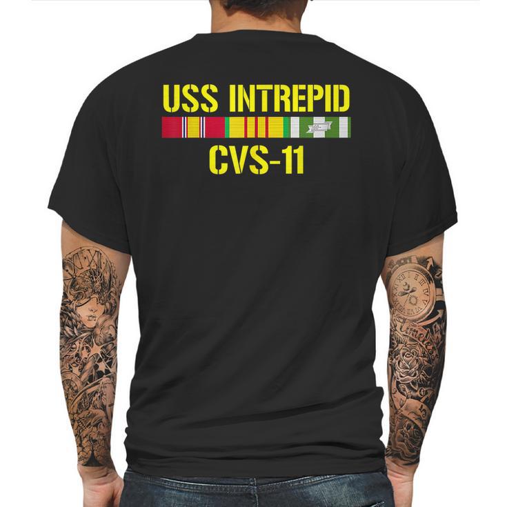 Uss Intrepid Cvs-11 Vietnam Veteran Memorial Day Mens Back Print T-shirt