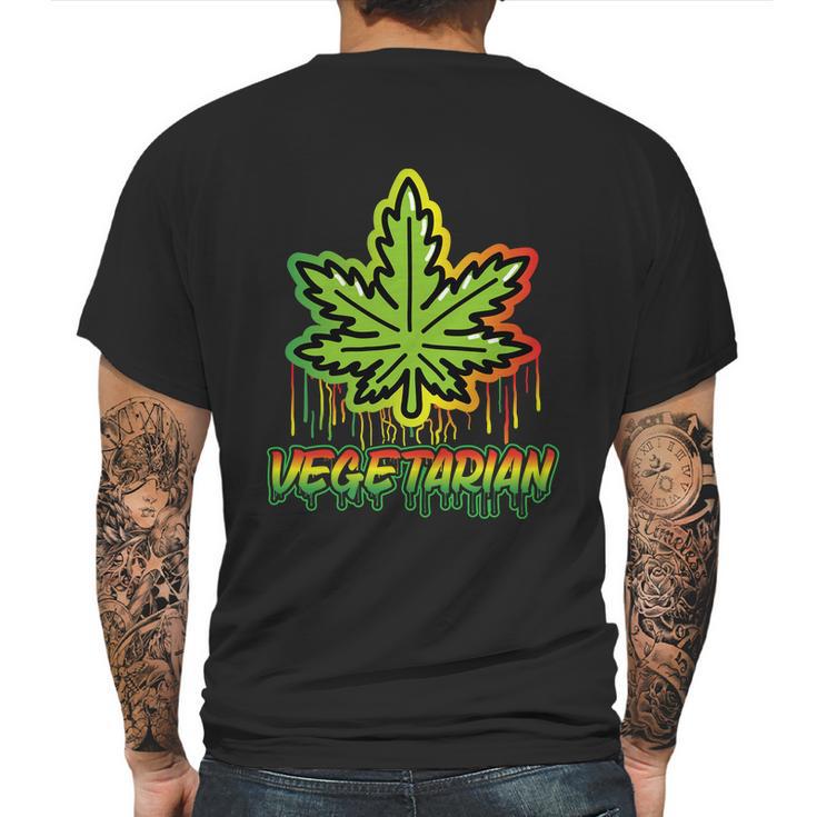 V E G E T A R I A N Mens Back Print T-shirt