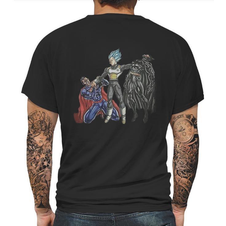 Vegeta Superman Batman Shirt Mens Back Print T-shirt