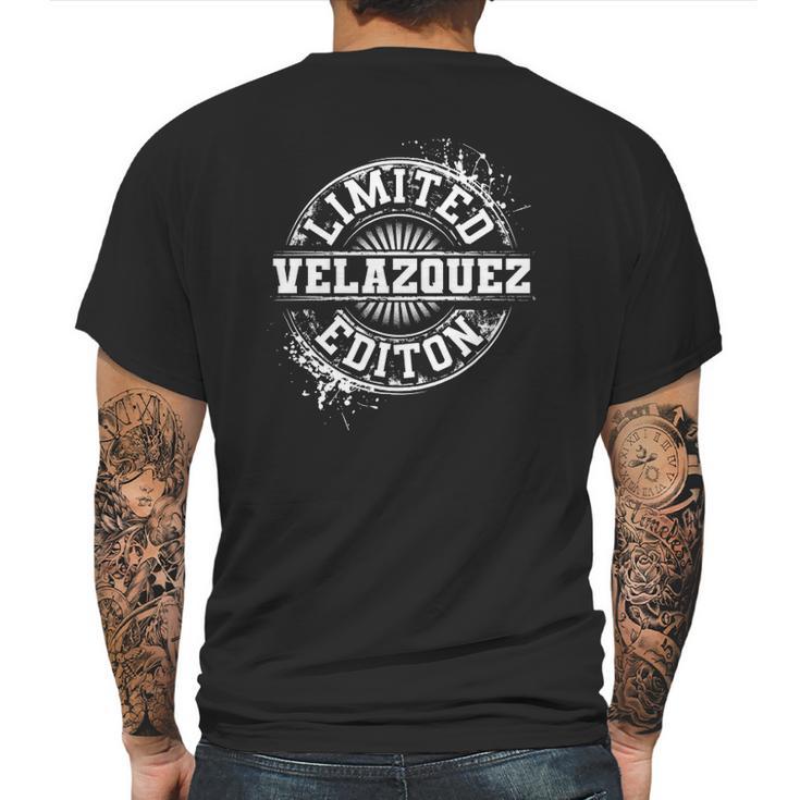 Velazquez Funny Surname Family Tree Reunion Gift Mens Back Print T-shirt