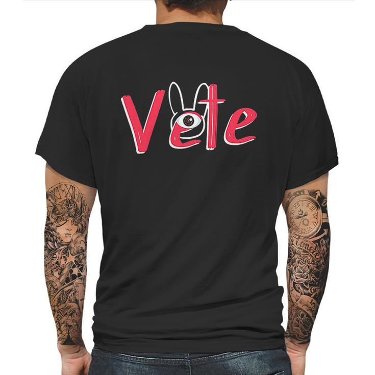 Vete One Eye Trap Bunny Silhouette Bad Doodle Gift Mens Back Print T-shirt