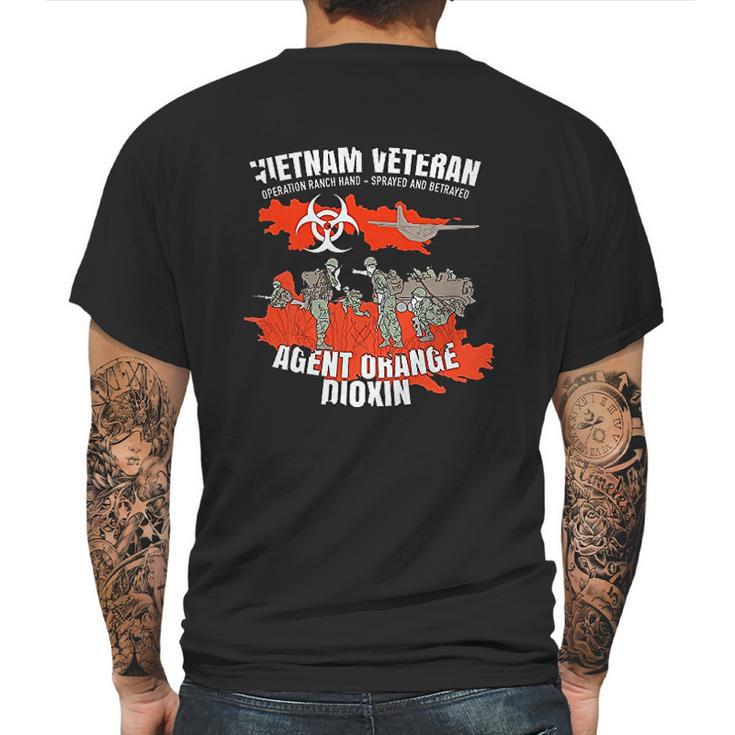 Vietnam Veteran Agent Orange Sprayed And Betrayed Mens Back Print T-shirt