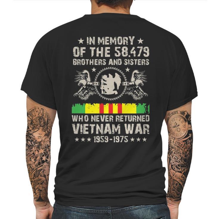 Vietnam Veteran In Memory The War Vietnam Mens Back Print T-shirt