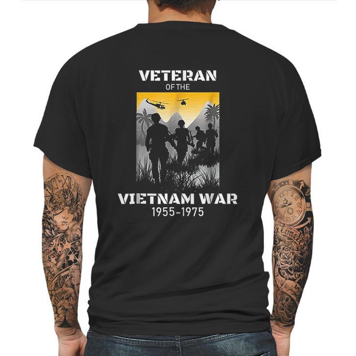 Vietnam War Us Army Veteran Mens Back Print T-shirt