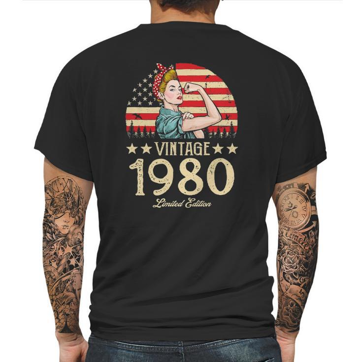 Vintage 1980 Limited Edition 1980 42Nd Birthday 42 Years Old Mens Back Print T-shirt