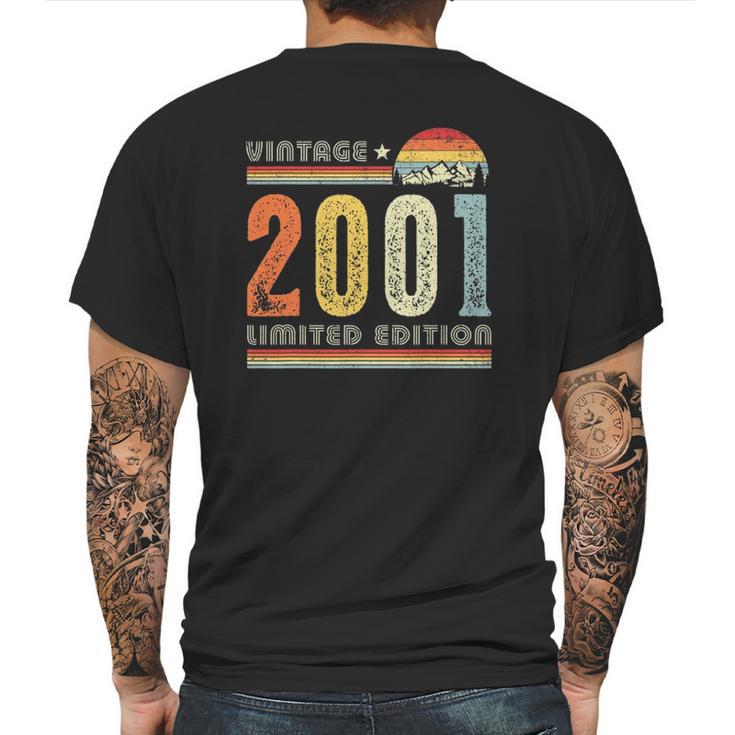 Vintage 2001 Made In 2001 21St Birthday  21 Years Old Mens Back Print T-shirt