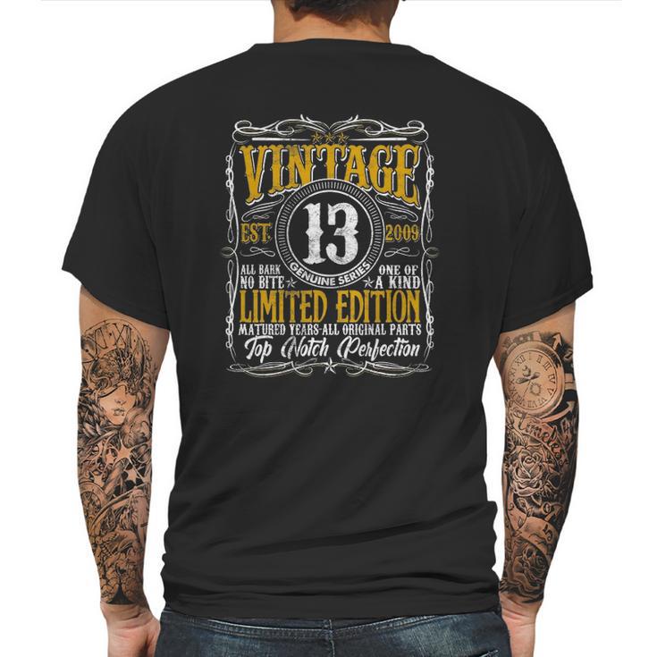 Vintage 2009 Limited Edition 2009 13 Years Old 13Th Birthday Mens Back Print T-shirt