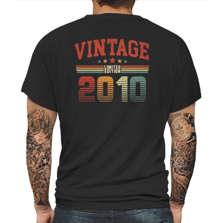 Vintage 2010 Retro 11 Years Old Boy And Girl 11Th Birthday Mens Back Print T-shirt