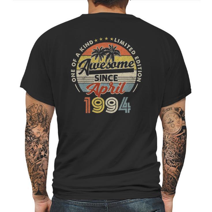 Vintage April 1994 Retro 27 Years Old 1994 Birthday Mens Back Print T-shirt