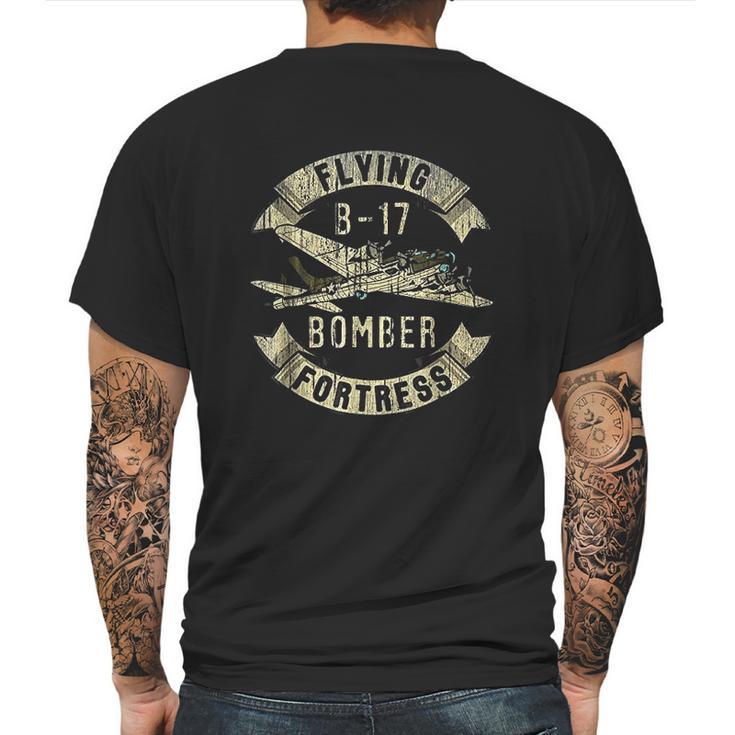 Vintage B17 Bomber Ww2 Plane Aviation Airplane Grunge Mens Back Print T-shirt