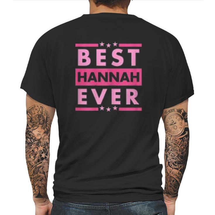 Vintage Best Hannah Ever Worlds Greatest Hannah Mens Back Print T-shirt