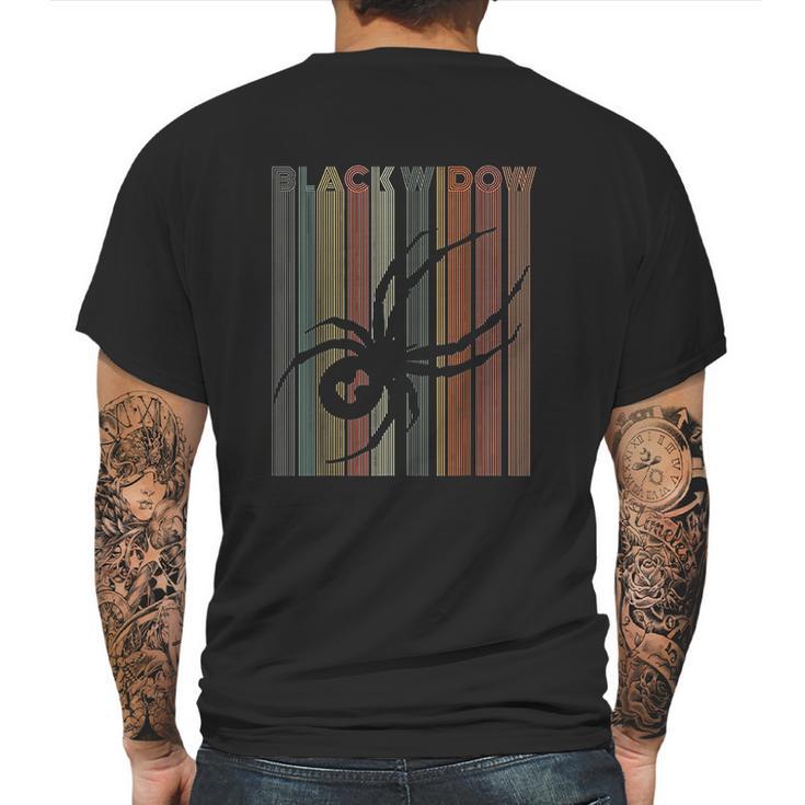 Vintage Black Widow Retro Spider Mens Back Print T-shirt