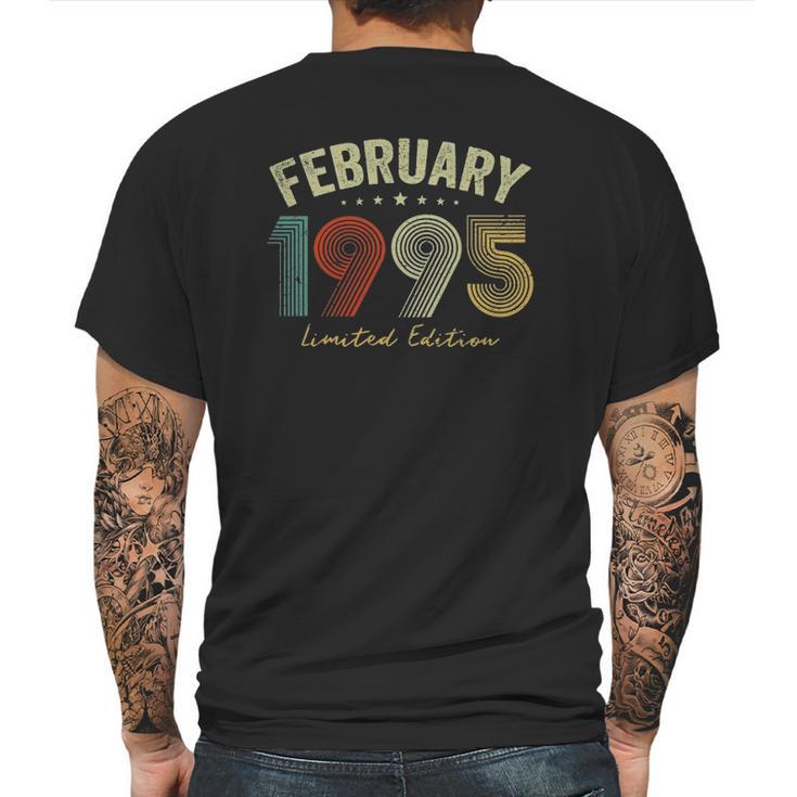 Vintage February 1995 26Th Birthday 26 Years Old Retro Gifts Mens Back Print T-shirt