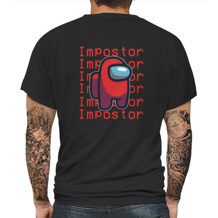 Vintage Impostor Among Us Mens Back Print T-shirt