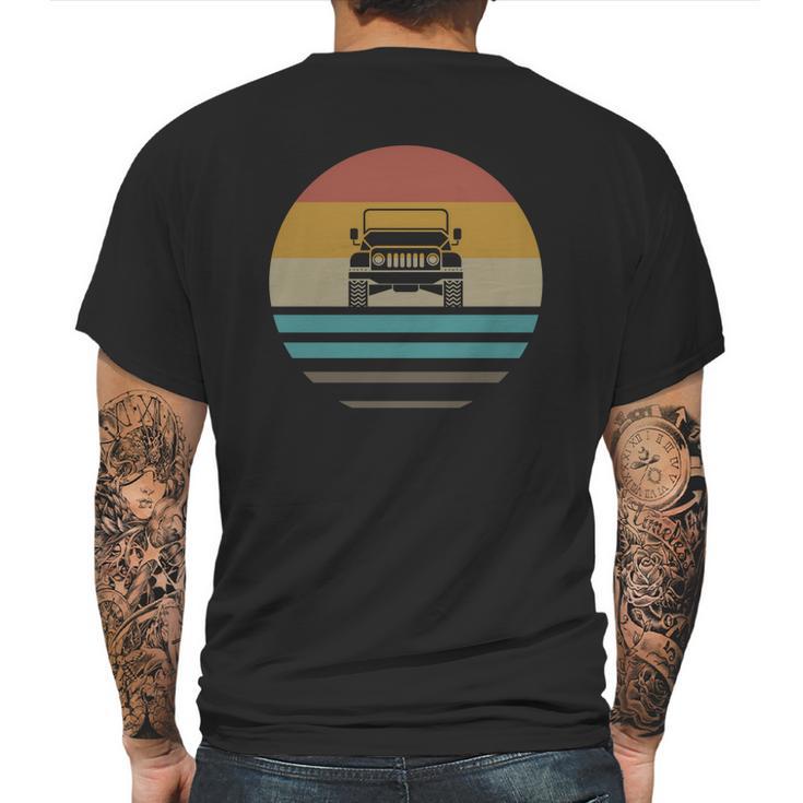 Vintage Jeeps Retro 70S Distressed Off Road Mens Back Print T-shirt