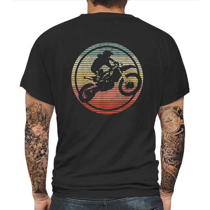 Vintage Motocross Bike Enduro Biker Mens Back Print T-shirt